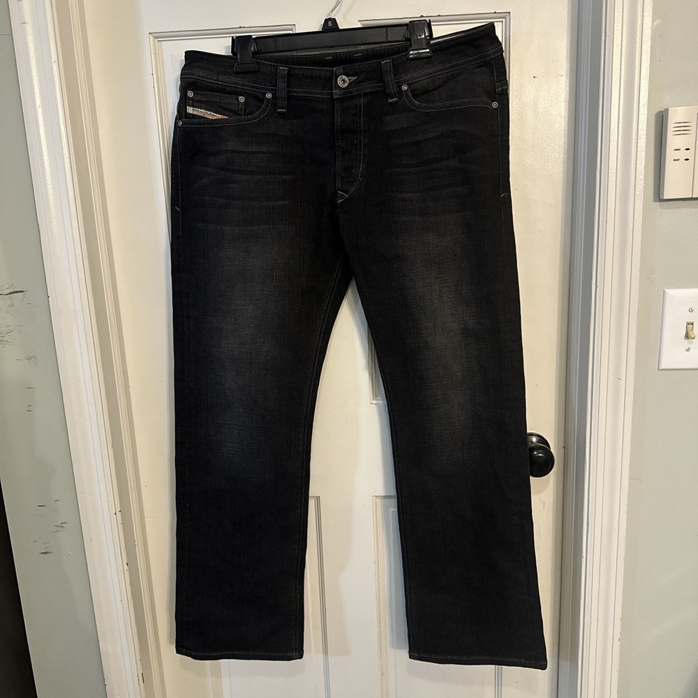 Diesel Industry Mens VIKER Regular Straight ORUS3 VTG Black STRETCH Sz 34X30